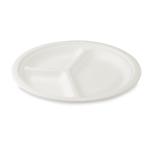 Teller (Zuckerrohr-Bagasse) 3-geteilt Ø26cm [50 St.]