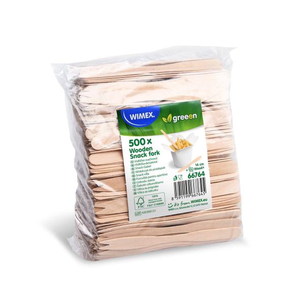 Snack-Gabel (aus Holz FSC 100%) extra lang 14cm [500 St.]