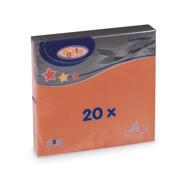Serviette (PAP FSC Mix) 3-lagig orange 33 x 33 cm [20 St.]