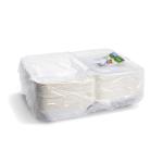 Lunch-Box (Zuckerrohr-Bagasse) ungeteilt 250 x 162 x 63 mm 1100ml [50 St.]