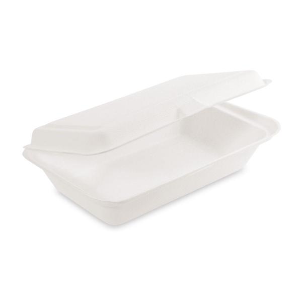 Lunch-Box (Zuckerrohr-Bagasse) ungeteilt 250 x 162 x 63 mm 1100ml [50 St.]