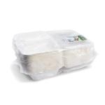 Lunch-Box (Zuckerrohr-Bagasse) 2-geteilt 250 x 162 x 63 mm 620ml [50 St.]