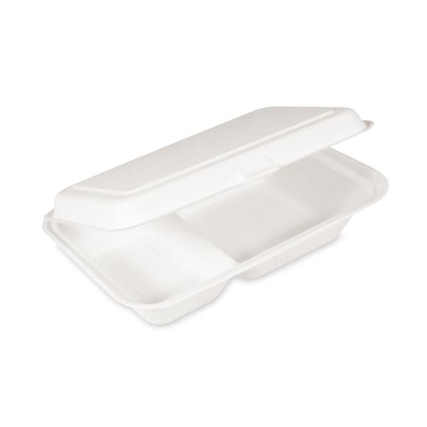 Lunch-Box (Zuckerrohr-Bagasse) 2-geteilt 250 x 162 x 63 mm 620ml [50 St.]