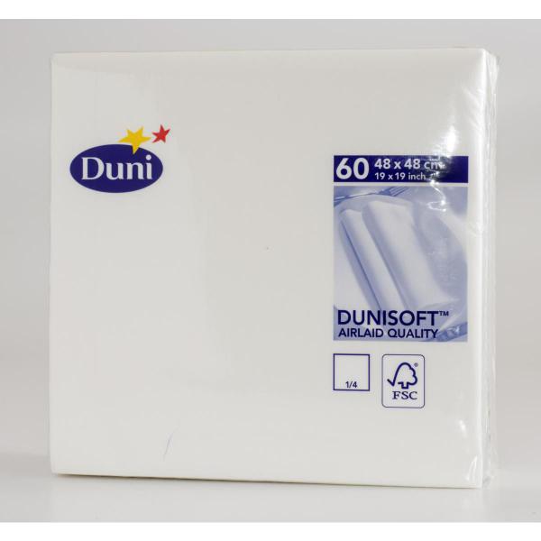 Dunisoft®-Serviette 48 x 48 cm Weiß, 360 Stk/Krt (6 x 60 Stk)