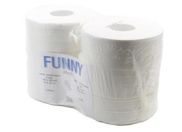 Jumbo-Toilettenpapier, 2-lagig,  25 cm, hochweiß