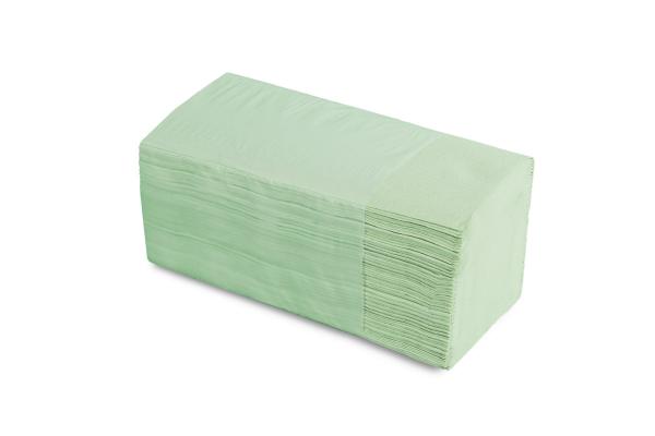 Papierhandtücher 2-lagig, ZZ/V, 25x23 cm, grün