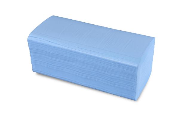 Papierhandtücher 2-lagig, ZZ/V, 25-23 cm, blau