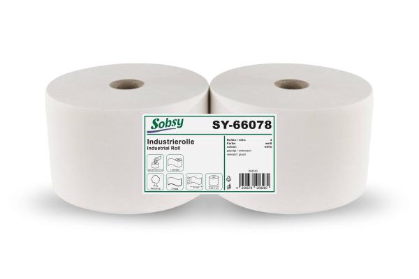 Industriepapierrollen, 2-lagig, 21,5x35cm, 1.0010 Blatt, weiß