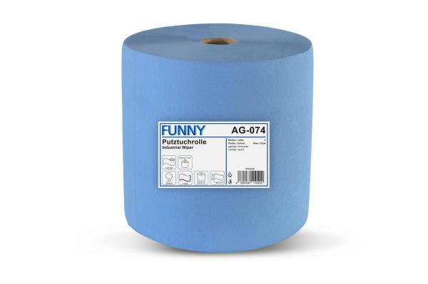 Industriepapierrollen, 3-lagig, 36x35cm, 1.000 Blatt, blau