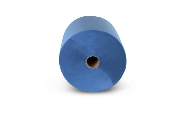 Industriepapierrollen 36 cm, 3-lagig, 1.000 Blatt, blau