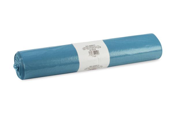 LDPE-Regenerat Müllsäcke, blau, Typ 60, 120 l, 700 x 1.100 mm, ca. 120l