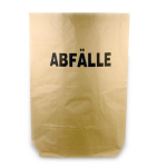 Papiermüllsäcke, 2-lagig, braun, 120 l, 700 x 950+220mm, Druck "Abfälle"