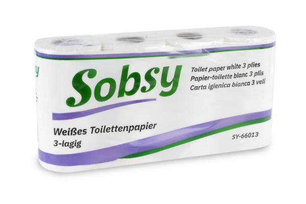 Toilettenpapier 3-lagig, Zellstoff, 150 Blatt