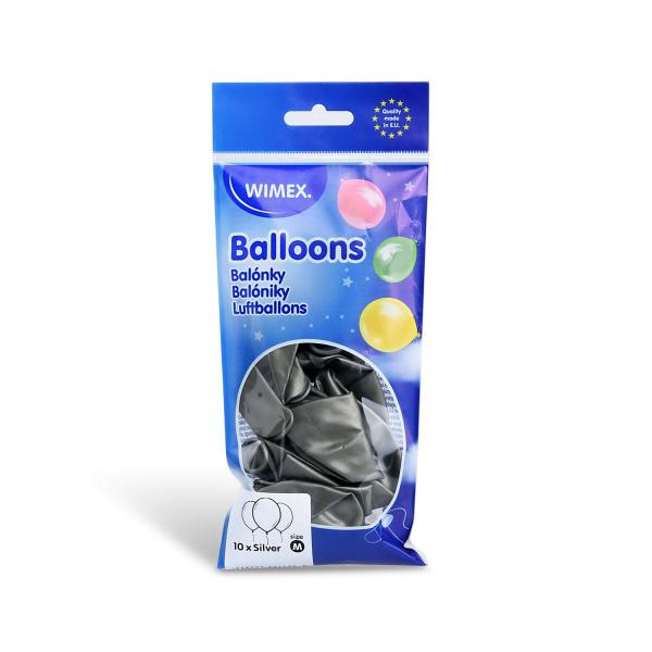 Luftballon silber Ø25cm `M` [10 St.]