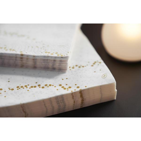 Tissue-Serviette 33 x 33 cm Golden Stardust White 3-lagig, 500 Stk/Krt (10 x 50 Stk)