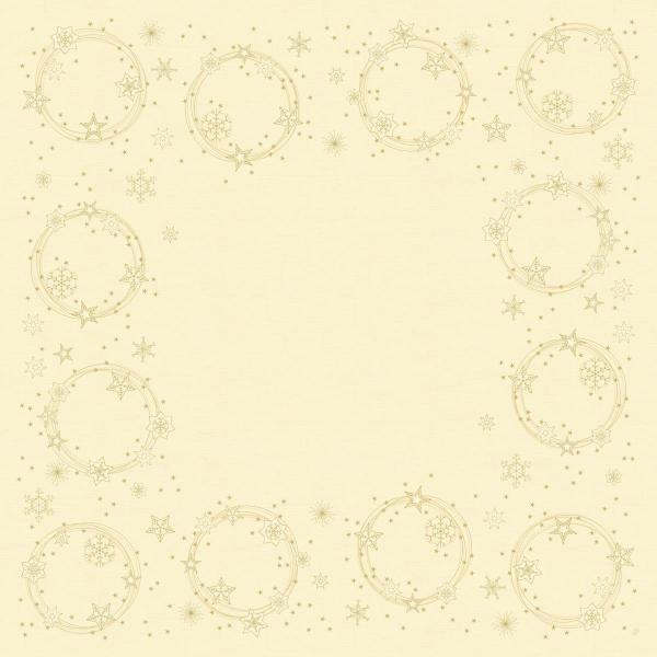 Dunisilk®-Mitteldecke 84 x 84 cm Star Shine Cream, 100 Stk/Krt (5 x 20 Stk)