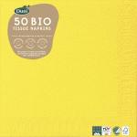 Bio Tissue-Serviette 40 x 40 cm Gelb 3-lagig, 300 Stk/Krt (6 x 50 Stk)