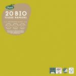 Bio Tissue-Serviette 33 x 33 cm Kiwi 3-lagig, 240 Stk/Krt (12 x 20 Stk)