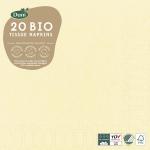 Bio Tissue-Serviette 33 x 33 cm Cream 3-lagig, 240 Stk/Krt (12 x 20 Stk)