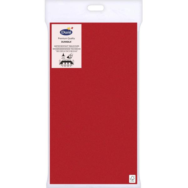 Dunisilk® Tischdecke 138 x 220 cm Rot, 5 Stk/Krt (5 x 1 Stk)