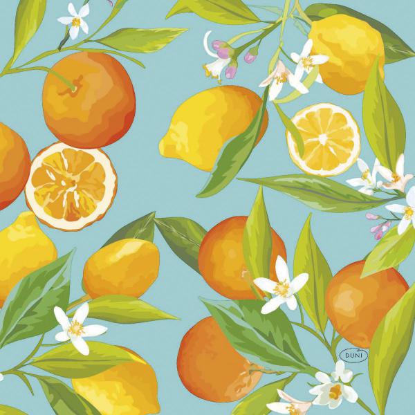 Tissue-Serviette 33 x 33 cm Lemon Tree 3-lagig, 240 Stk/Krt (12 x 20 Stk)