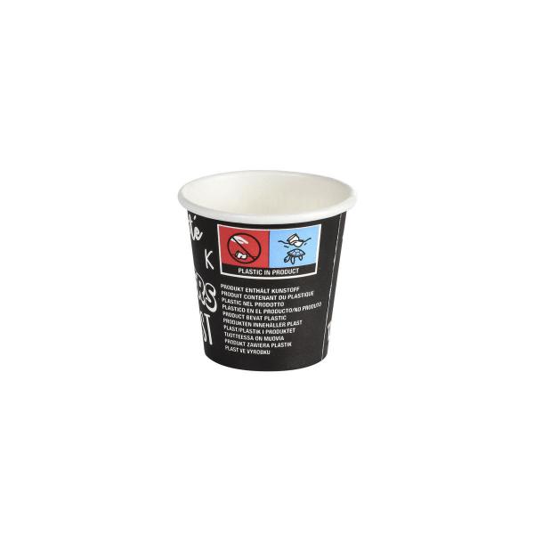 Bio Schnapsglas aus Pappe 6 cl Black, 240 Stk/Krt (12 x 20 Stk)