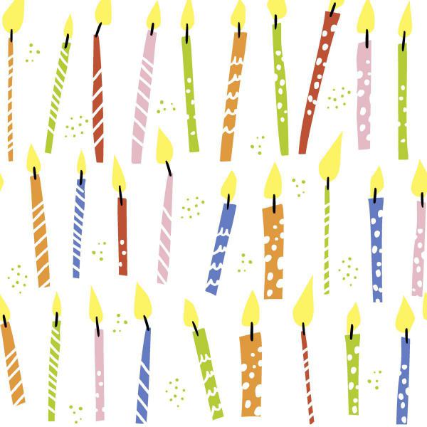 Tissue-Serviette 33 x 33 cm B-Day Candles 3-lagig, 240 Stk/Krt (12 x 20 Stk)