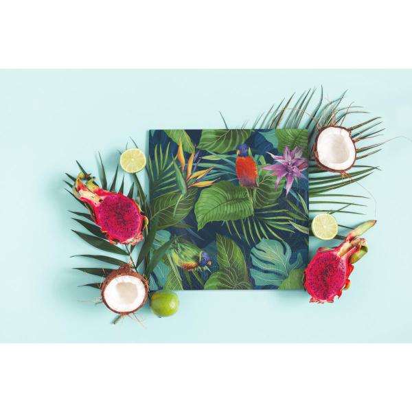 Tissue-Serviette 33 x 33 cm Jungle Paraiso 3-lagig, 240 Stk/Krt (12 x 20 Stk)