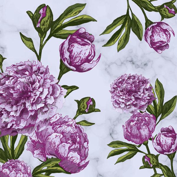 Tissue-Serviette 33 x 33 cm Lovely peonies 3-lagig, 240 Stk/Krt (12 x 20 Stk)