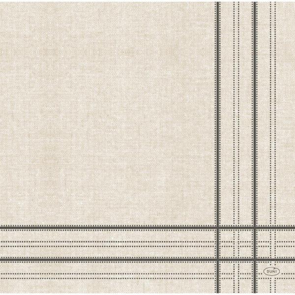 Dunisoft®-Serviette 40 x 40 cm Linen Lines Black, 144 Stk/Krt (12 x 12 Stk)