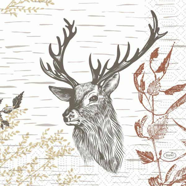 Tissue-Serviette 33 x 33 cm Wood & Deer 3-lagig, 500 Stk/Krt (10 x 50 Stk)