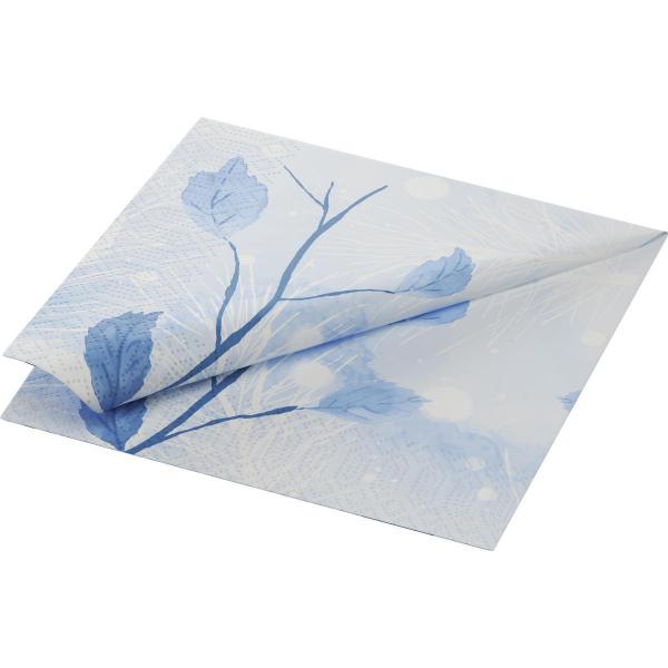 Tissue-Serviette 33 x 33 cm Frosted Winter 3-lagig, 1000 Stk/Krt (4 x 250 Stk)