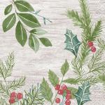 Tissue-Serviette 33 x 33 cm Winter Greenery 3-lagig, 1000 Stk/Krt (4 x 250 Stk)