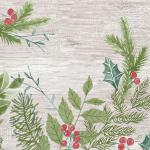 Tissue-Serviette 40 x 40 cm Winter Greenery 3-lagig, 1000 Stk/Krt (4 x 250 Stk)