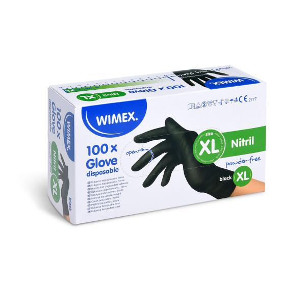 Handschuh (Nitril) ungepudert schwarz `XL` [100 St.]