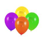 Luftballon "HAPPY BIRTHDAY" bunt gemischt Ø25cm `M` [100 St.]