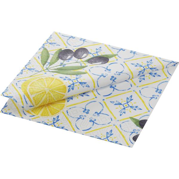 Tissue-Serviette 33 x 33 cm Mediterrian 3-lagig, 1000 Stk/Krt (4 x 250 Stk)