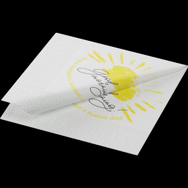 Tissue-Serviette 24 x 24 cm Love Mornings 3-lagig, 2000 Stk/Krt (8 x 250 Stk)