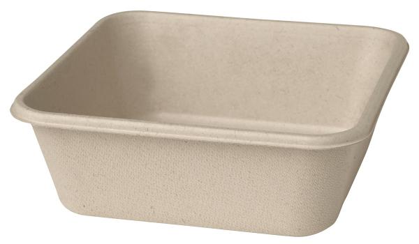 Box Bagasse 900 ml Braun ungeteilt